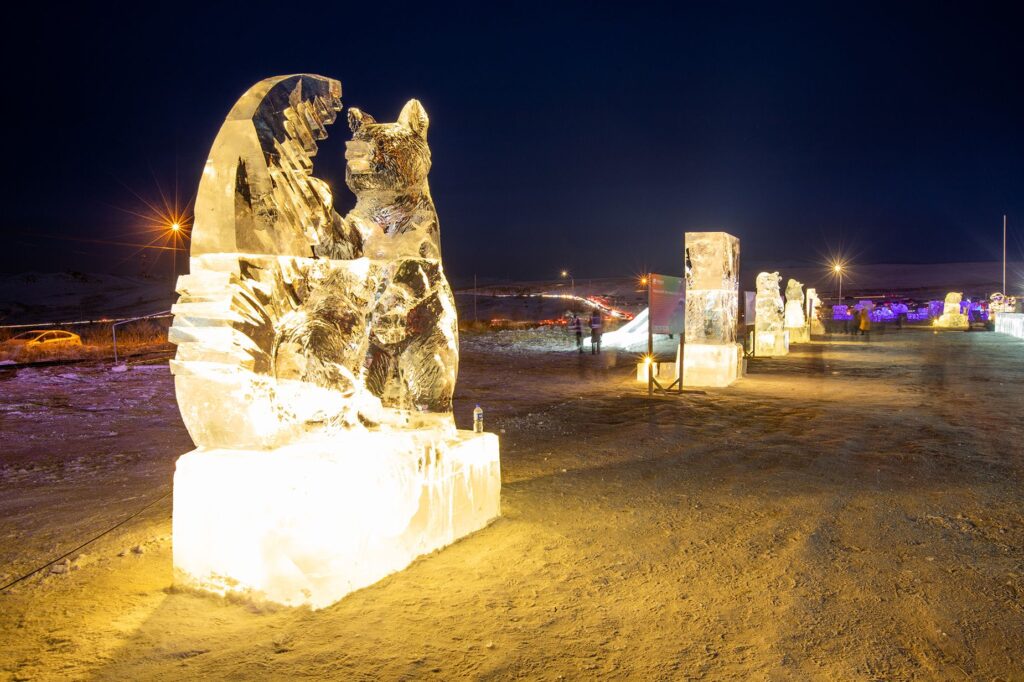 Pameran Festival salju dan es baru di Mongolia mencetak Rekor Dunia Guinness